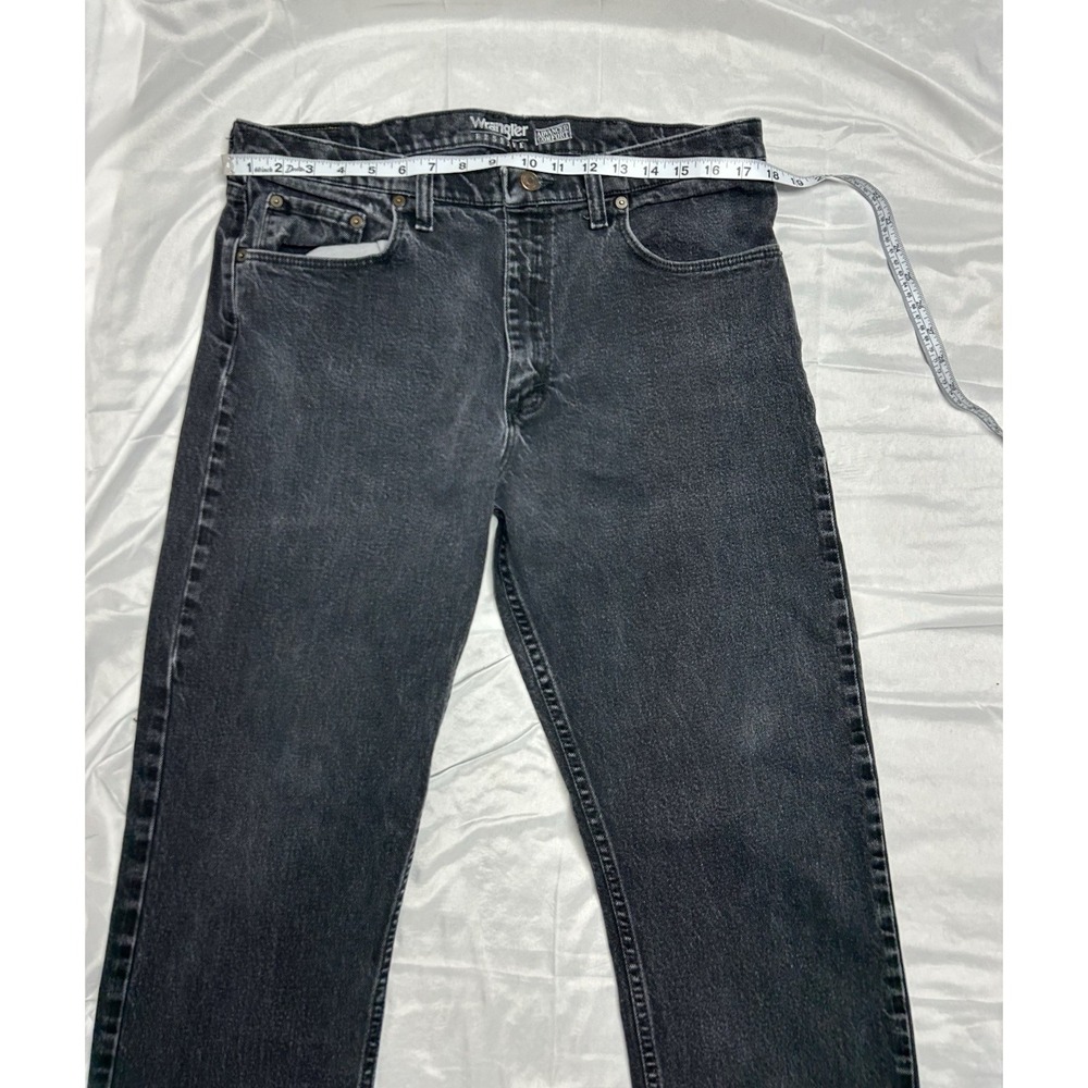 Wrangler Reserve Advanced Comfort Jeans Black Dark Wash Straight Western 36x30 - Picture 11 of 16